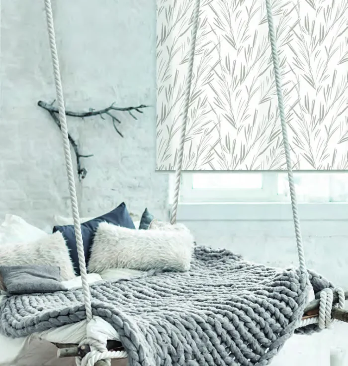 Designer Breeze White Dimout Roller Blind