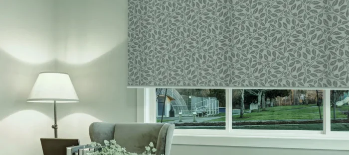 Designer Fantasy White Blackout Roller Blind