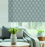 Designer Townhouse Grey Dimout Roller Blind