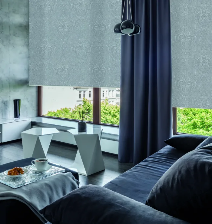 Designer Lovely Villa Stone Dimout Roller Blind