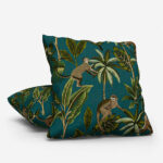 Fryetts Monkey Teal Cushion