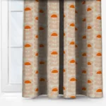 Orla Kiely Sweet Pea Orange Curtain - Image 2