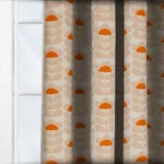 Orla Kiely Sweet Pea Orange Curtain - Image 3
