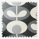Orla Kiely Oval Flower Cool Grey Curtain - Image 2