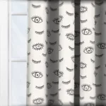 GB Wink Mono White Curtain - Image 3